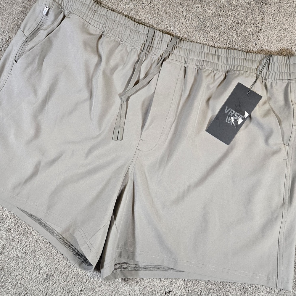 VRST All-in Unlined Short 5" Size 2XL Silver Shadow Drawstring Waist NWT